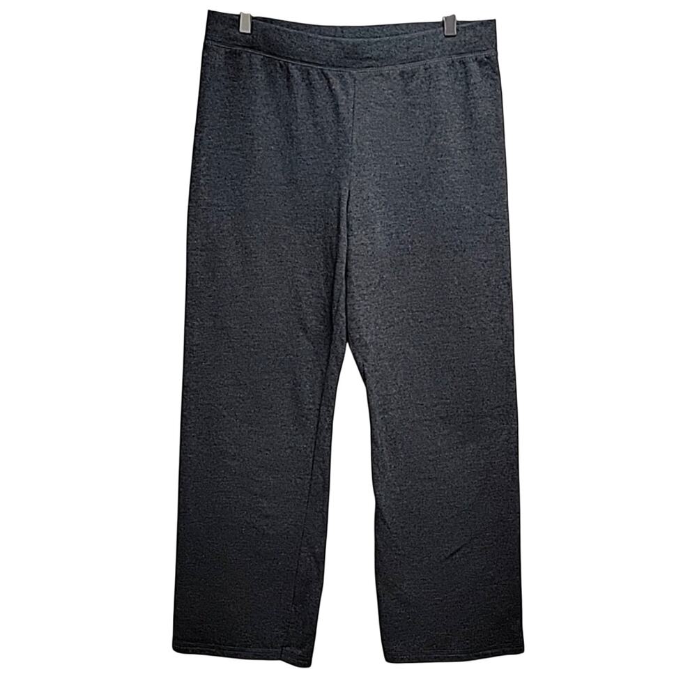 Hane's Petites Ladies Gray Elastic Waist Warm Jogging Pants Size Medium Petite